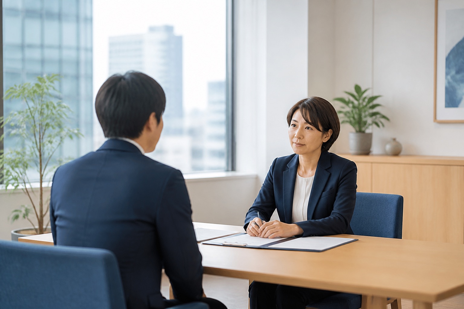 産業医による面談を表現したサービスイメージ
